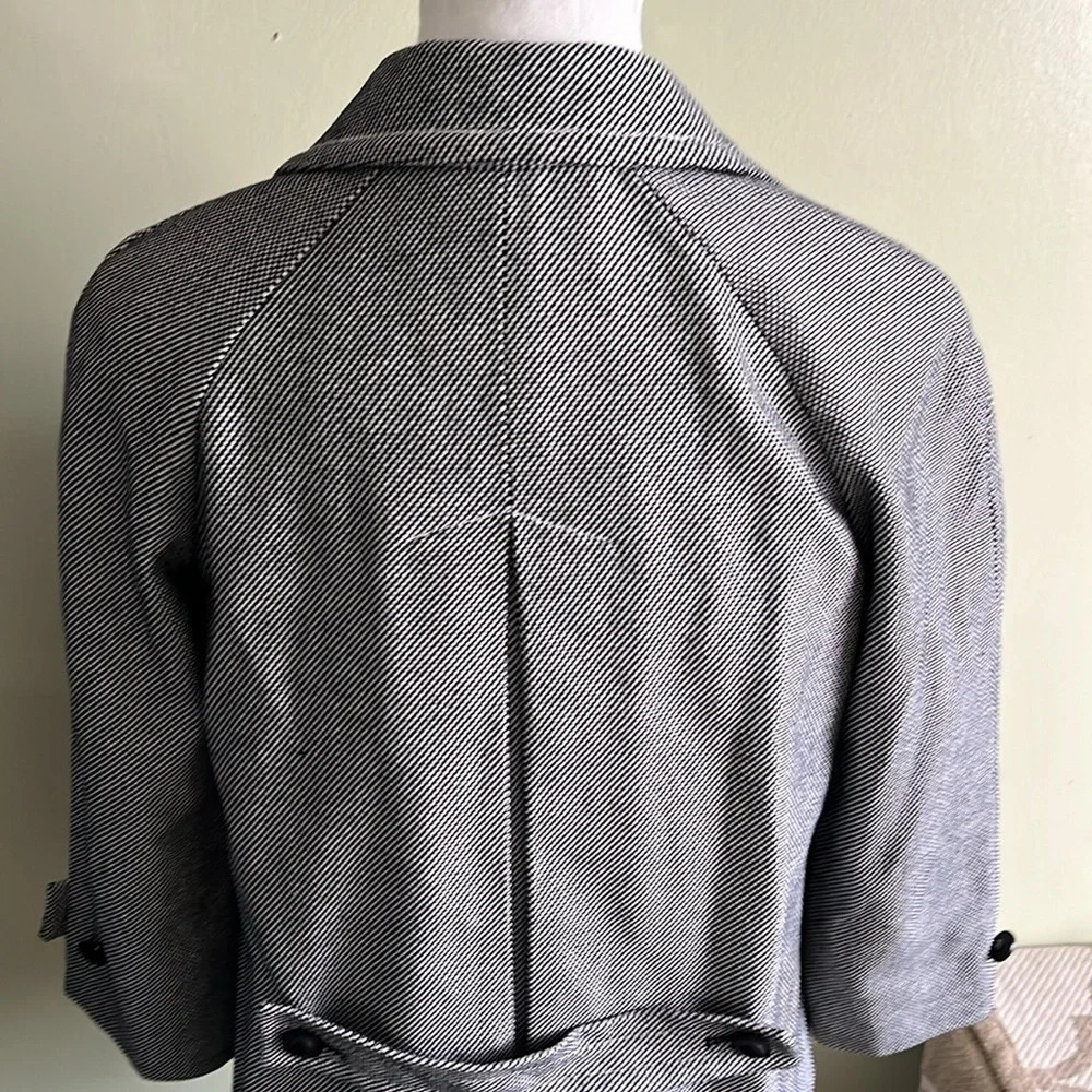 Talbots houndstooth cotton black white fully lined blazer jacket - Picture 14 of 17